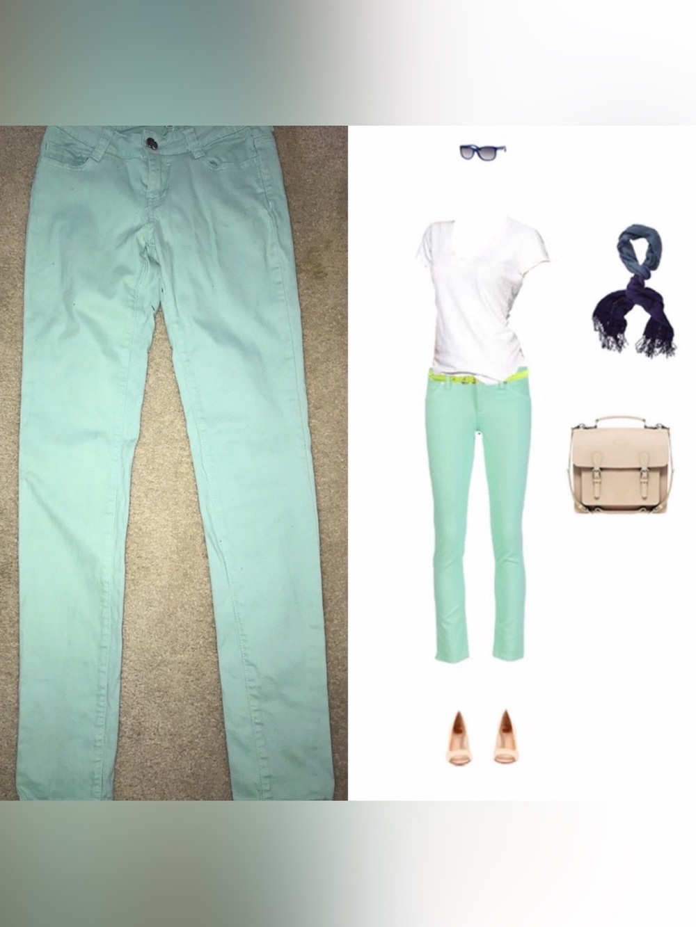 IRIS JEANS Skinny TURQUOISE JEANS Size 1